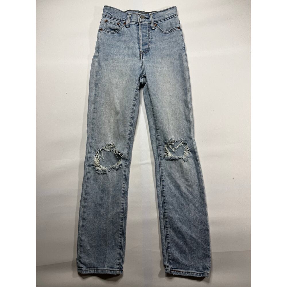 Levi's Women's Wedgie Straight Leg Button Fly Blue Jeans - Size 24x27.5*